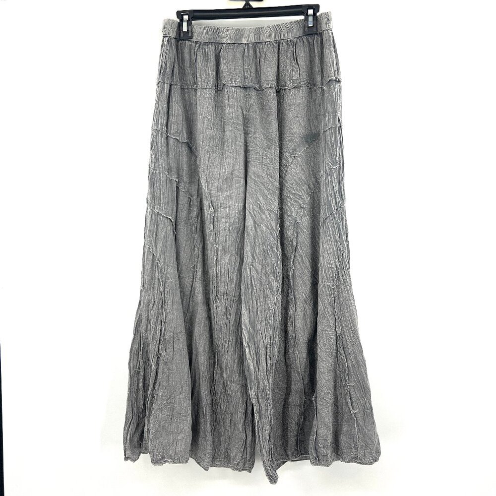 Cute Options 100% Cotton Washed Gray Gaucho Pants Women's Large
